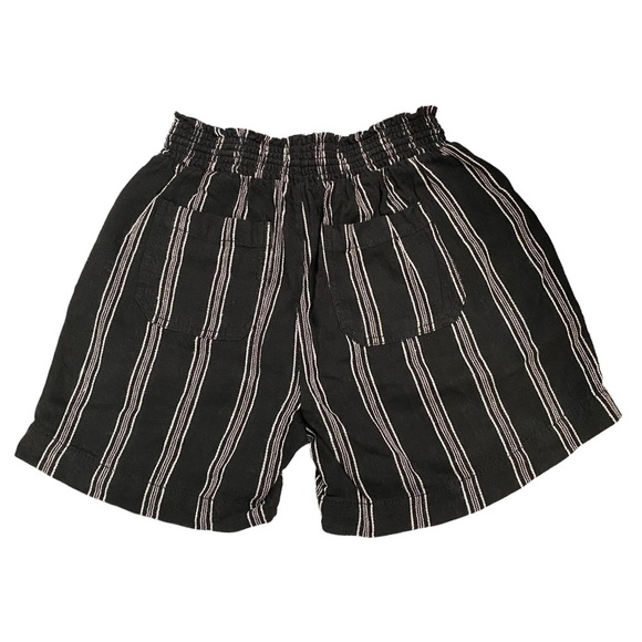 Briggs Black White Shorts Tasseled Drawstring High Rise Pockets Small S - Picture 2 of 16